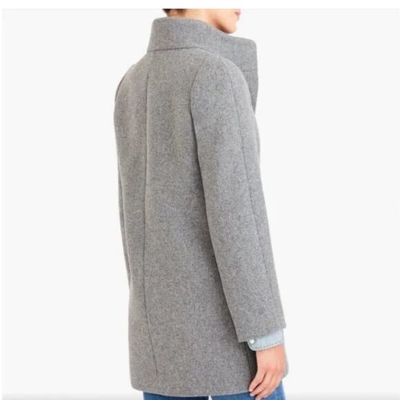 J Crew Mercantile Light Gray Wool Blend City J6140 Pea Coat Women’s Size 8 - Picture 9 of 9